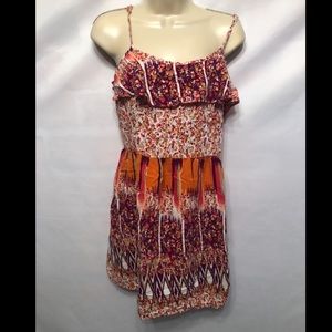 Xhilaration multi-print Spaghetti Strap Dress